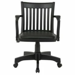 Deluxe Wood Banker's Chair Padded Seat with Base - OSP Home Furnishings Black -Office Chairs Sales Shop unnamed file 6925