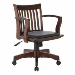 Deluxe Wood Banker's Chair Padded Seat with Base - OSP Home Furnishings Black -Office Chairs Sales Shop unnamed file 6926