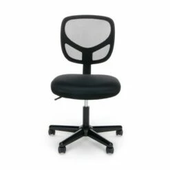 Essentials Collection Armless Mesh Back Office Chair Black - OFM