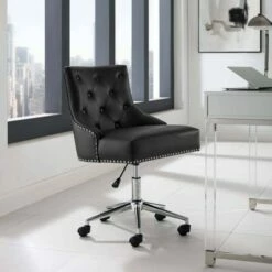 Regent Tufted Button Swivel Faux Leather Office Chair - Modway Black -Office Chairs Sales Shop unnamed file 6989