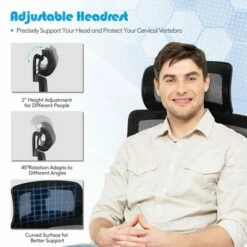 Costway Ergonomic Office Chair High-Back Mesh Chair w/Adjustable Lumbar Support -Office Chairs Sales Shop unnamed file 699