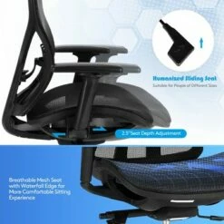 Costway Ergonomic Office Chair High-Back Mesh Chair w/Adjustable Lumbar Support -Office Chairs Sales Shop unnamed file 700