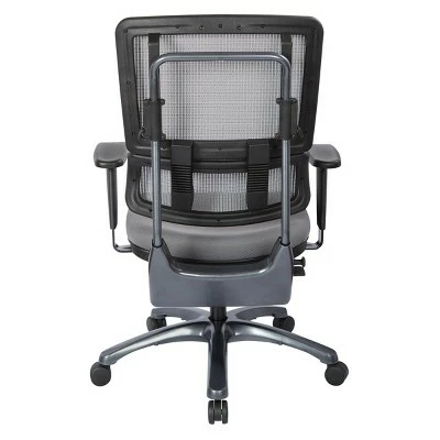 Vertical Mesh Chair with Steel Fabric Seat Gray - OSP Home Furnishings 6 Vertical Mesh Chair with Steel Fabric Seat Gray - OSP Home Furnishings - Image 4