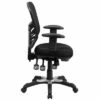 Swivel Task Chair with Triple Paddle Control Black Mesh - Flash Furniture