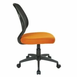 OSP Home Furnishings Screen Back Armless Task Chair - Office Star Orange