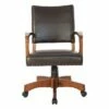Deluxe Wood Bankers Chair Faux Leather - OSP Home Furnishings Espresso