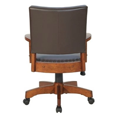Deluxe Wood Bankers Chair Faux Leather - OSP Home Furnishings Espresso 8 Deluxe Wood Bankers Chair Faux Leather - OSP Home Furnishings Espresso - Image 6