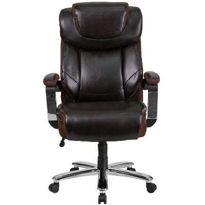 Flash Furniture HERCULES Series Big & Tall 500 lb. Rated LeatherSoft Executive Swivel Ergonomic Office Chair with Height Adjustable Headrest 10 Flash Furniture HERCULES Series Big & Tall 500 lb. Rated LeatherSoft Executive Swivel Ergonomic Office Chair with Height Adjustable Headrest - Image 8