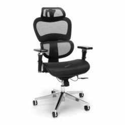 Ergo Office Chair Featuring Mesh Back and Seat with Head Rest Black - OFM