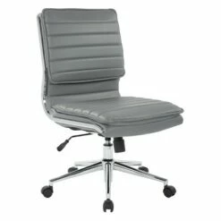 OSP Home Furnishings Armless Mid Back Manager's Faux Leather Chair with Chrome Base - OSP Designs Charcoal Black 17 OSP Home Furnishings Armless Mid Back Manager's Faux Leather Chair with Chrome Base - OSP Designs Charcoal Black -Office Chairs Sales Shop unnamed file 7289