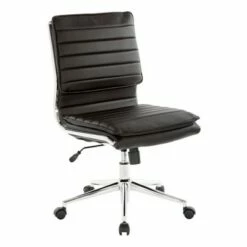 OSP Home Furnishings Armless Mid Back Manager's Faux Leather Chair with Chrome Base - OSP Designs Charcoal Black 18 OSP Home Furnishings Armless Mid Back Manager's Faux Leather Chair with Chrome Base - OSP Designs Charcoal Black -Office Chairs Sales Shop unnamed file 7290