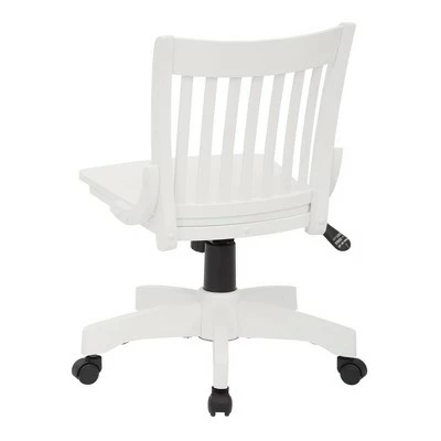 Deluxe Armless Wood Bankers Chair White - OSP Home Furnishings 5 Deluxe Armless Wood Bankers Chair White - OSP Home Furnishings - Image 3
