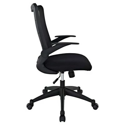 Explorer Midback Office Chair Midnight Black - Modway 3 Explorer Midback Office Chair Midnight Black - Modway