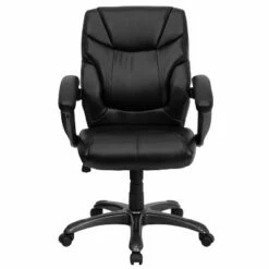 Overstuffed Swivel Task Chair Black Leather - Flash Furniture -Office Chairs Sales Shop unnamed file 7361