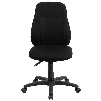 Mid-Back Black Fabric Multi-Functional Ergonomic Swivel Task Chair - Flash Furniture 5 Mid-Back Black Fabric Multi-Functional Ergonomic Swivel Task Chair - Flash Furniture - Image 3