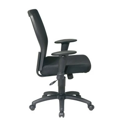Screen Back Mesh Seat Chair Black - OSP Home Furnishings 3 Screen Back Mesh Seat Chair Black - OSP Home Furnishings