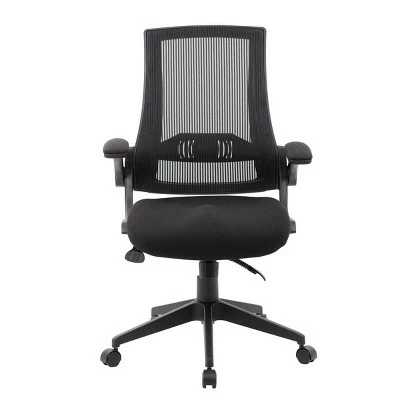 Boss Office Products Mesh Back Flip Arm Task Chair Black - Boss 7 Boss Office Products Mesh Back Flip Arm Task Chair Black - Boss - Image 5