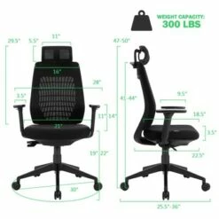 Costway High Back Mesh Office Chair Swivel Reclining Task Chair w/Clothes Hanger