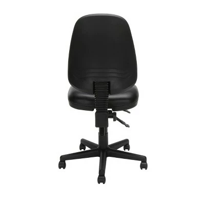 Straton Series Anti-Microbial/Anti-Bacterial Mid-Back Armless Swivel Task Chair Vinyl Black - OFM 4 Straton Series Anti-Microbial/Anti-Bacterial Mid-Back Armless Swivel Task Chair Vinyl Black - OFM - Image 2