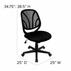 Flash Furniture Y-GO Office Chair™ Mid-Back Black Mesh Swivel Task Office Chair -Office Chairs Sales Shop unnamed file 7448