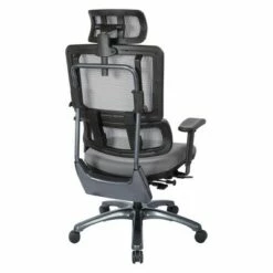 Vertical Mesh Back Chair with Titanium Base And Steel Mesh Seat with Headrest Gray - OSP Home Furnishings -Office Chairs Sales Shop unnamed file 7475