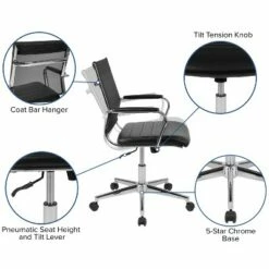 Flash Furniture Mid-Back Black Mesh Contemporary Executive Swivel Office Chair with LeatherSoft Seat 16 Flash Furniture Mid-Back Black Mesh Contemporary Executive Swivel Office Chair with LeatherSoft Seat -Office Chairs Sales Shop unnamed file 7482