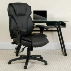 Executive Lumbar Support Swivel Office Chair Black Leather - Flash Furniture -Office Chairs Sales Shop unnamed file 7513