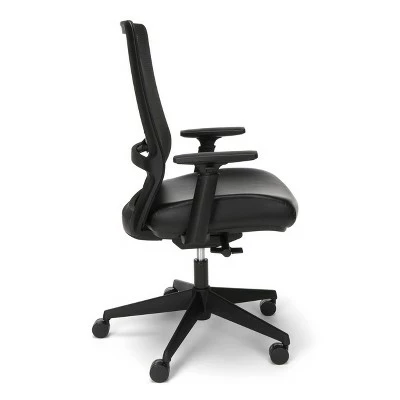 Mid-Back Bonded Leather Chair Black - OFM 6 Mid-Back Bonded Leather Chair Black - OFM - Image 4