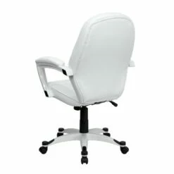 Mid-Back White Leather Executive Swivel Office Chair - Flash Furniture -Office Chairs Sales Shop unnamed file 7530