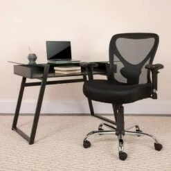 HERCULES Series 400 lb. Capacity Big & Tall Swivel Task Chair Black Mesh - Flash Furniture -Office Chairs Sales Shop unnamed file 7550