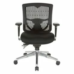 OSP Home Furnishings Contoured Plastic Back Manager's Chair - OSP Home Gray