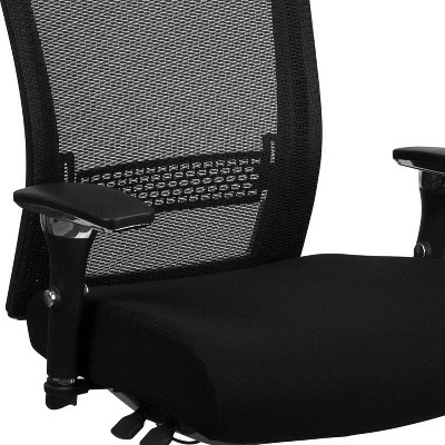 Flash Furniture HERCULES Series 24/7 Intensive Use 300 lb. Rated Multifunction Executive Swivel Ergonomic Office Chair with Seat Slider and Adjustable Lumbar 3 Flash Furniture HERCULES Series 24/7 Intensive Use 300 lb. Rated Multifunction Executive Swivel Ergonomic Office Chair with Seat Slider and Adjustable Lumbar