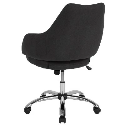 Flash Furniture Madrid Home and Office Upholstered Mid-Back Office Chair with Wrap Style Arms 4 Flash Furniture Madrid Home and Office Upholstered Mid-Back Office Chair with Wrap Style Arms - Image 2