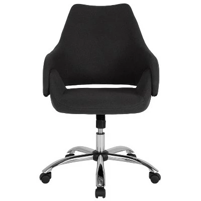 Flash Furniture Madrid Home and Office Upholstered Mid-Back Office Chair with Wrap Style Arms 6 Flash Furniture Madrid Home and Office Upholstered Mid-Back Office Chair with Wrap Style Arms - Image 4
