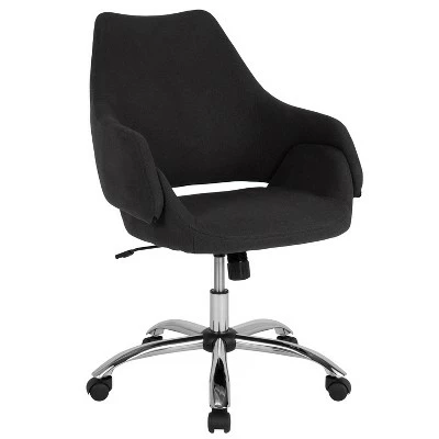 Flash Furniture Madrid Home and Office Upholstered Mid-Back Office Chair with Wrap Style Arms 11 Flash Furniture Madrid Home and Office Upholstered Mid-Back Office Chair with Wrap Style Arms - Image 9