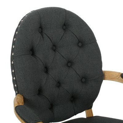 Avens Contemporary Tufted Fabric Swivel Office Lift Chair - Christopher Knight Home Dark Gray/chrome 8 Avens Contemporary Tufted Fabric Swivel Office Lift Chair - Christopher Knight Home Dark Gray/chrome - Image 6