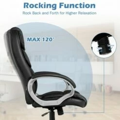 Costway Ergonomic Office Chair High Back Leather Computer Task Chair Adjustable -Office Chairs Sales Shop unnamed file 7795