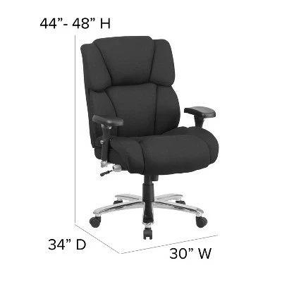 Flash Furniture HERCULES Series 24/7 Intensive Use Big & Tall 400 lb. Rated Executive Swivel Ergonomic Office Chair with Lumbar Knob and Tufted Headrest & Back 5 Flash Furniture HERCULES Series 24/7 Intensive Use Big & Tall 400 lb. Rated Executive Swivel Ergonomic Office Chair with Lumbar Knob and Tufted Headrest & Back - Image 3