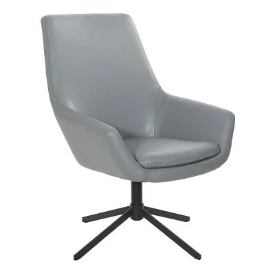 Tubby Chair with Black Base Faux Leather - OSP Home Furnishings 9 Tubby Chair with Black Base Faux Leather - OSP Home Furnishings - Image 7