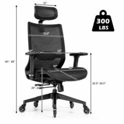 Costway Office Chair Adjustable Mesh Computer Chair with Sliding Seat & Lumbar Support -Office Chairs Sales Shop unnamed file 7887