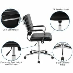 Flash Furniture Mid-Back LeatherSoft Contemporary Panel Executive Swivel Office Chair -Office Chairs Sales Shop unnamed file 7915