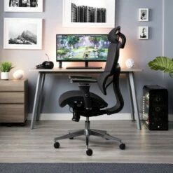 Ergo Fabric Upholstered Office Chair with Optional Headrest and Lumbar Support - OFM Black -Office Chairs Sales Shop unnamed file 7939