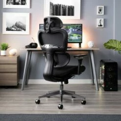 Ergo Fabric Upholstered Office Chair with Optional Headrest and Lumbar Support - OFM Black -Office Chairs Sales Shop unnamed file 7940