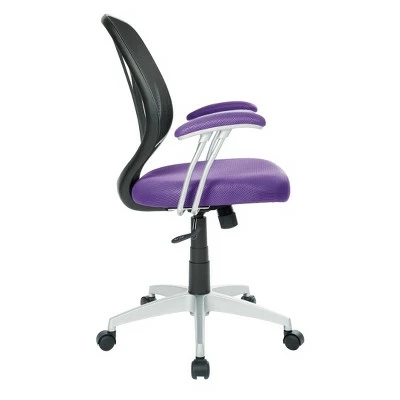 Screen Back Chair with Base Purple - OSP Home Furnishings 3 Screen Back Chair with Base Purple - OSP Home Furnishings
