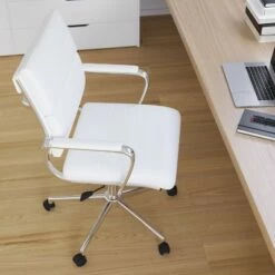 Merrick Lane White Ergonomic Swivel Office Chair Panel Style Mid-Back Faux Leather Computer Desk Chair with Padded Chrome Arms & Base 8 Merrick Lane White Ergonomic Swivel Office Chair Panel Style Mid-Back Faux Leather Computer Desk Chair with Padded Chrome Arms & Base -Office Chairs Sales Shop unnamed file 7992