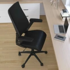 Merrick Lane High-Back Black Faux Leather Executive Swivel Office Chair with Molded Foam Seat and Adjustable Arms -Office Chairs Sales Shop unnamed file 8009