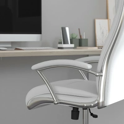 Merrick Lane High-Back Office Chair with Padded Arms Ergonomic Executive Swivel Task Chair with Headrest 4 Merrick Lane High-Back Office Chair with Padded Arms Ergonomic Executive Swivel Task Chair with Headrest - Image 2