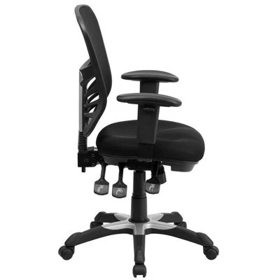 Mid Back Mesh Multifunction Executive Swivel Ergonomic Office Chair - Riverstone Furniture White 3 Mid Back Mesh Multifunction Executive Swivel Ergonomic Office Chair - Riverstone Furniture White