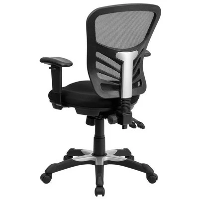 Mid Back Mesh Multifunction Executive Swivel Ergonomic Office Chair - Riverstone Furniture White 4 Mid Back Mesh Multifunction Executive Swivel Ergonomic Office Chair - Riverstone Furniture White - Image 2