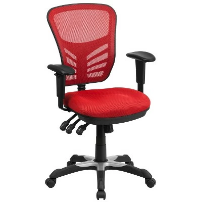 Mid Back Mesh Multifunction Executive Swivel Ergonomic Office Chair - Riverstone Furniture White 15 Mid Back Mesh Multifunction Executive Swivel Ergonomic Office Chair - Riverstone Furniture White - Image 13
